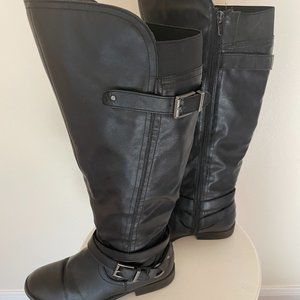 Style & Co Black Riding Boots Size 8